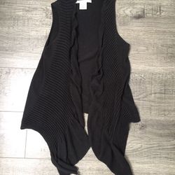 Black knit vest small
