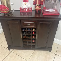 Wine Bar liquor Caninet Expandable Slide Top Alcohol
