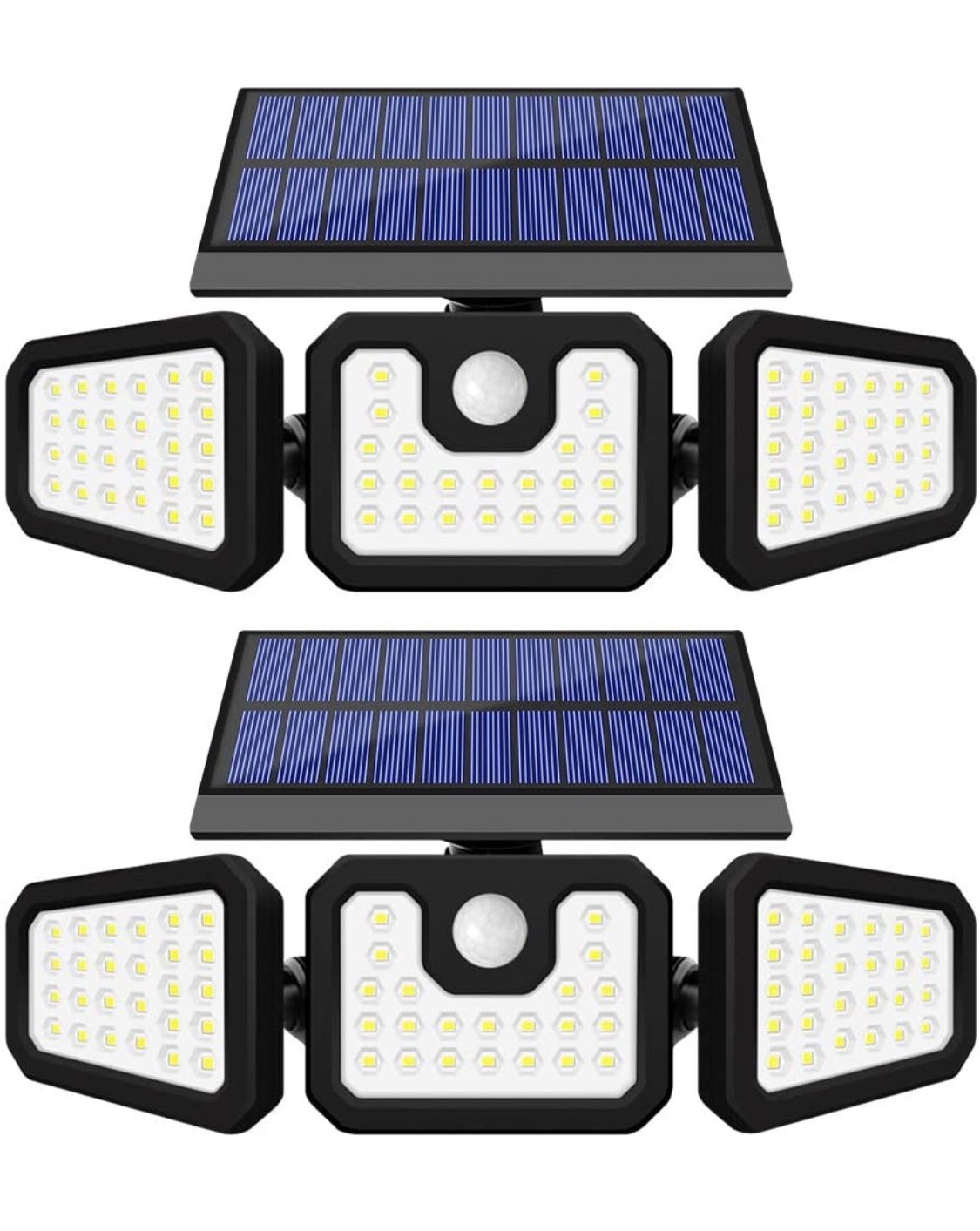 Solar Lights Outdoor Motion Sensor, 2 Pack 74 LEDs Solar Motion Sensor Lights Outdoor, IP65 Waterproof 800LM Outdoor Solar Lights Flood Lights Outdoor