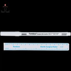 ✍️ 8 New White Surgical Eyebrow Tattoo Skin Marker Pens – With Measuring Ruler