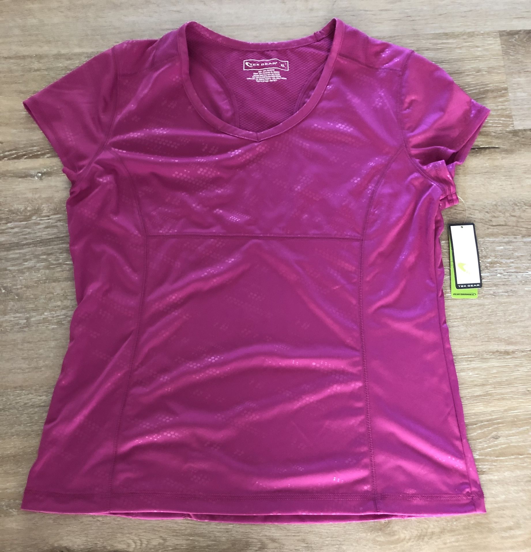 TEK GEAR T-Shirt Tee Purple Wine Moisture Wicking Women’s Size XL  