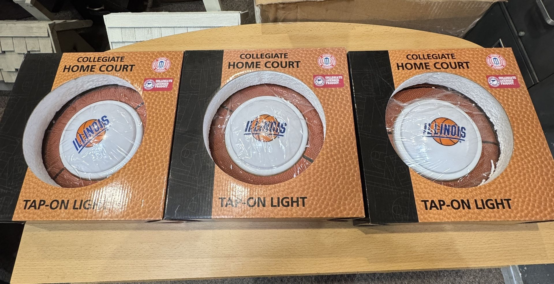 Collegiate Home Court Illinois Basketball Tap On Lights