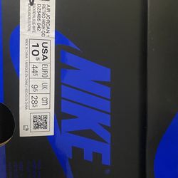 Air jordan 1 retro High Og color : Black/Royal blue Size: 10.5