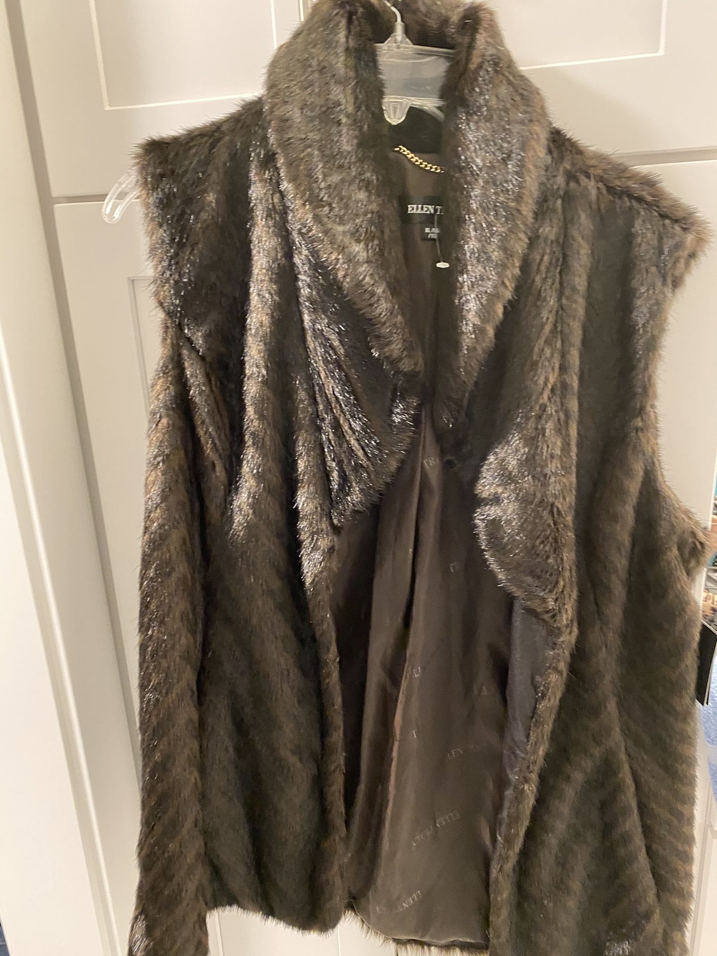 Fur Vest Size Xl New