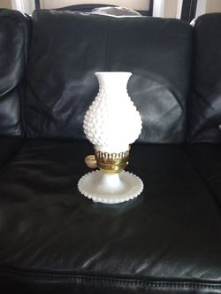 Vintage Hobnail Milk Glass Lamp