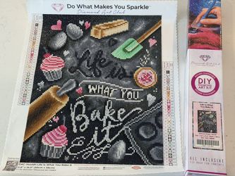 Diamond Art Club DAC Life Is What You Bake It COMPLETED Diamond Painting