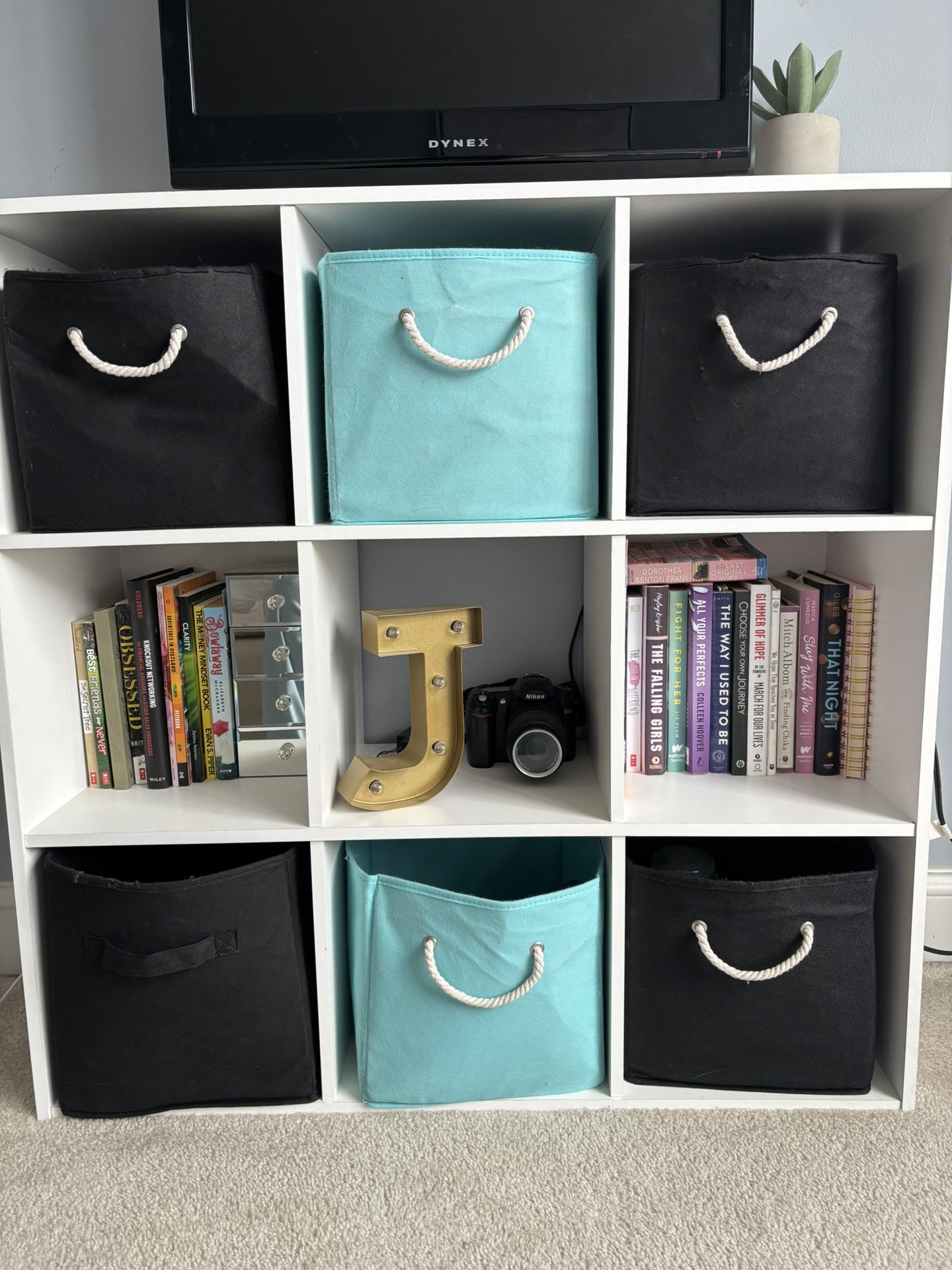 Cube Shelf With Storage Bins