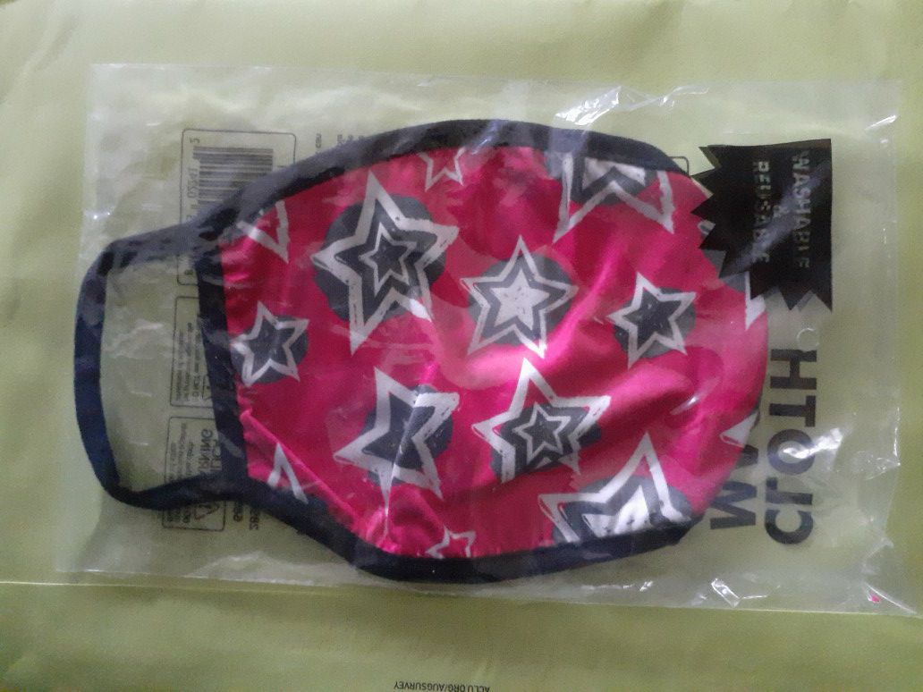 Stars Face Masks! New In Package! Reusable & Washable!