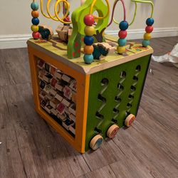 Wooden Activity Cube - Zany Zoo