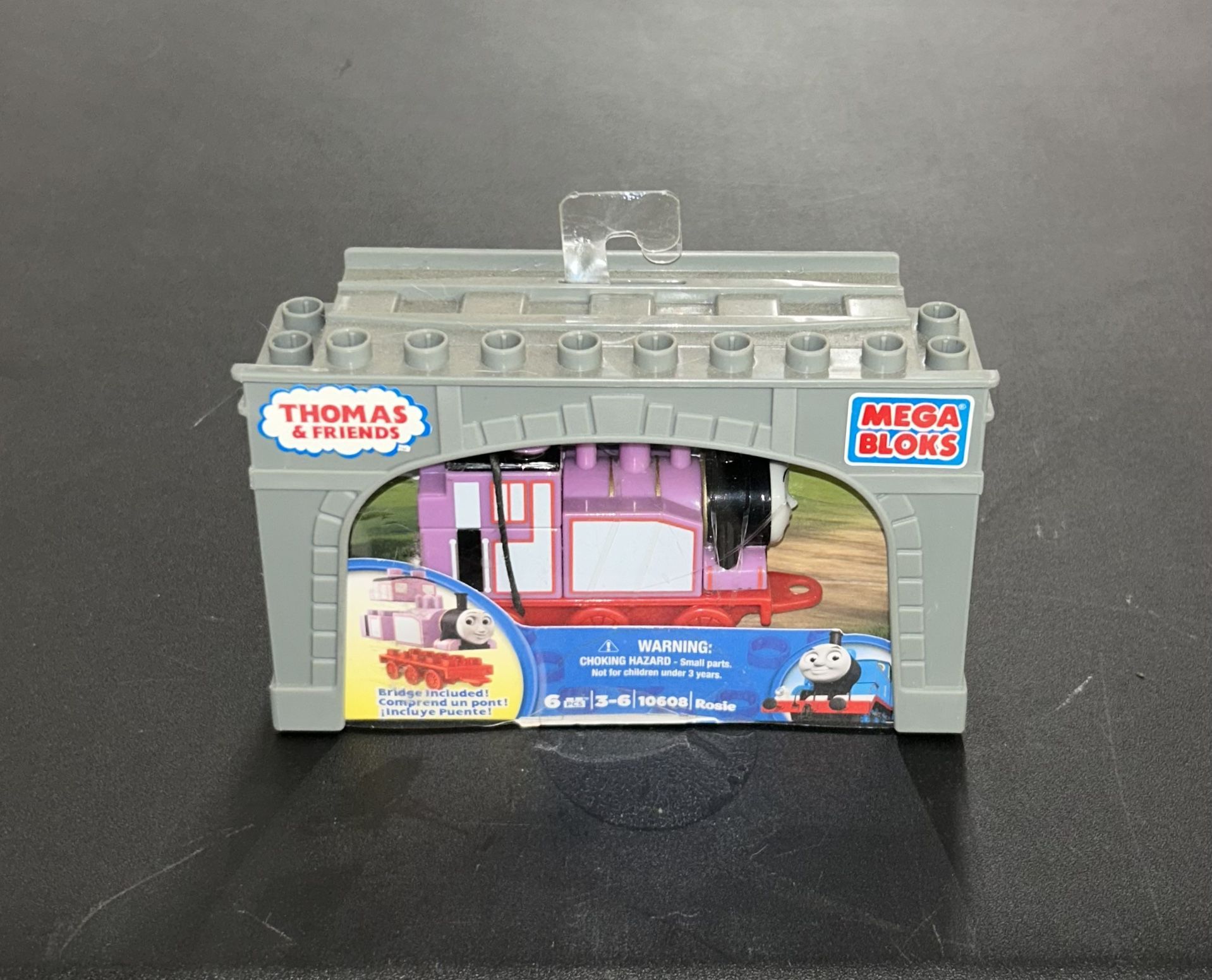 Mega Bloks THOMAS & FRIENDS “ROSIE”#10608 Building Block Train W/Bridge (NIP)