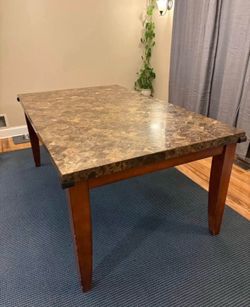 Faux marble dinning table