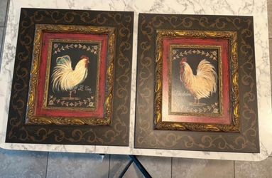 Rooster Wall Art Prints Set of 2