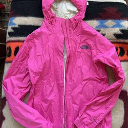 The North Face Women's Dryvent Waterproof Hooded Rain Shell Jacket XS Pink  