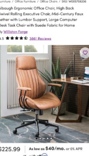 Office Chair Computer Chair Desk Chair Gaming Chair Brown Office Chair 