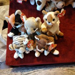 4 Ty Beanie Babies Cats 96-99 Scat Pounce  Chip  Snip