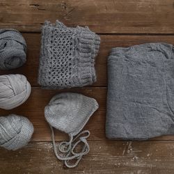 Gray newborn Photography Props
