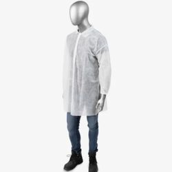 Brand New Ambishield Polypropylene White Lab Coat (Case of 30) Size = X-Large, Large