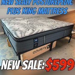 NEW SEALY POSTUREPEDIC PLUS KING MATTRESS