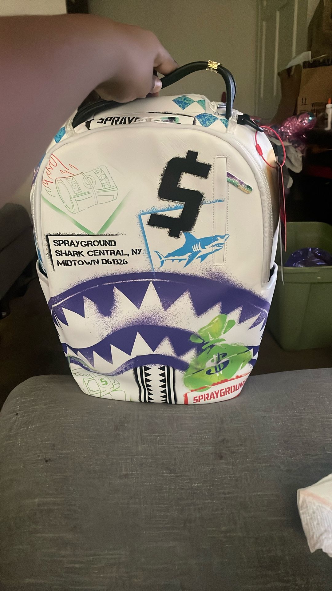 Central Stencil Shark Of The Year Limited Edition Sprayground Backpack