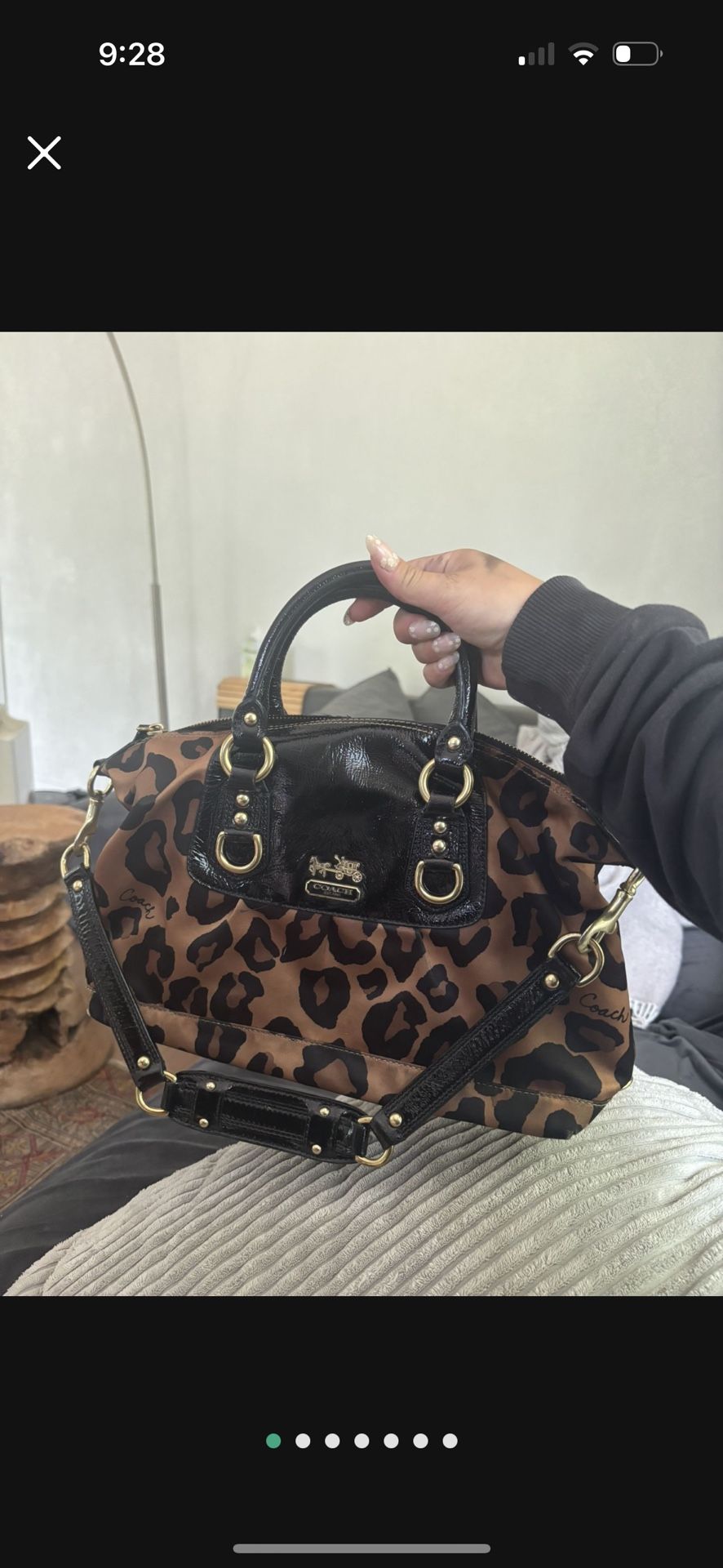 LOW PRICE MOVING- SUPER RARE VINTAGE COACH SPOHIA CHEETAH Y2K PURSE