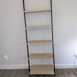 5 tier leaning wall shelf