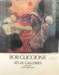 Signed painting from famed Penthouse publisher