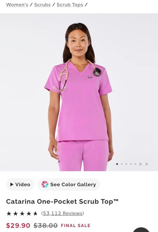 Figs Pink Cloud Scrubs