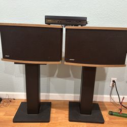 Bose 901 Series VI Walnut Speakers with Stands And Equalizer