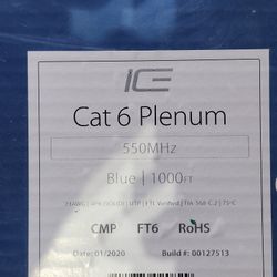 Cat 6 Plenum Blue