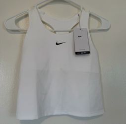 White Nike DRI-FIT Sleeveless Tank Top