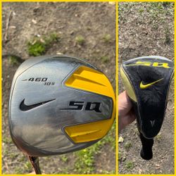 Nike SQ 460 10.5° Driver 460cc Titanium Head RH Stiff Graphite Shaft LH & Cover