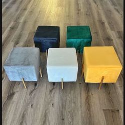 Velvet Ottoman Stools