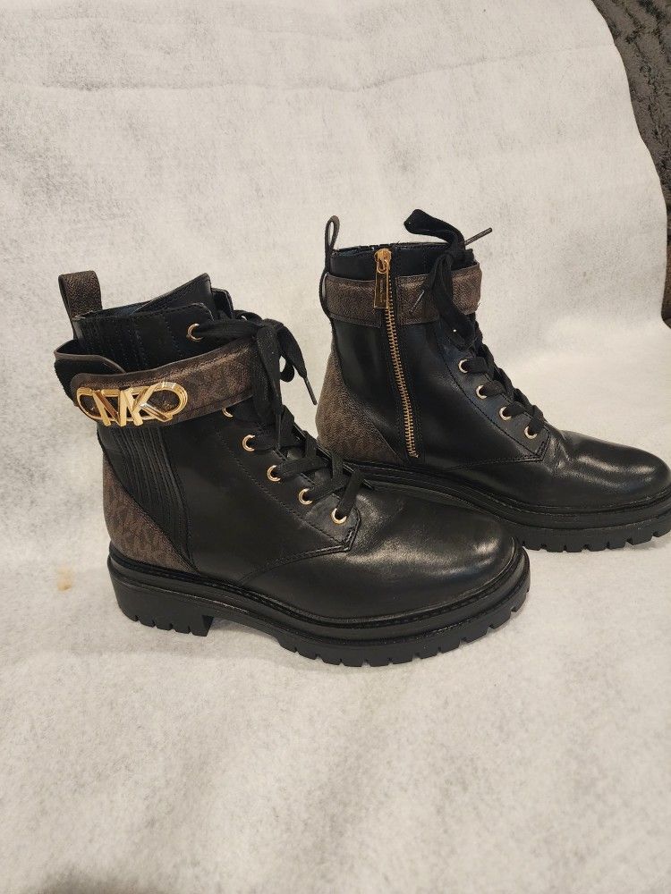Women's Shoes Ankle Boots MICHAEL KORS Parker 40F2PKFE5L Black Brown SIZE 7