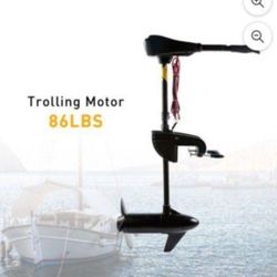 Cloud Mountain Trolling Motor 86 LBS Electric Outboard Brushed for Fishing Fresh & Salt Water 