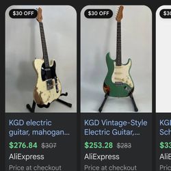 KGD Electric Guitars Relic Vintage strat Fender Squire Rogue