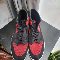 Size 14 Air Jordan 1 High OG Bred Flyknit
