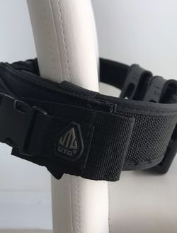 UTG Law Enforcement and Security Duty Belt, Black With 2 Holders One Size adjustable