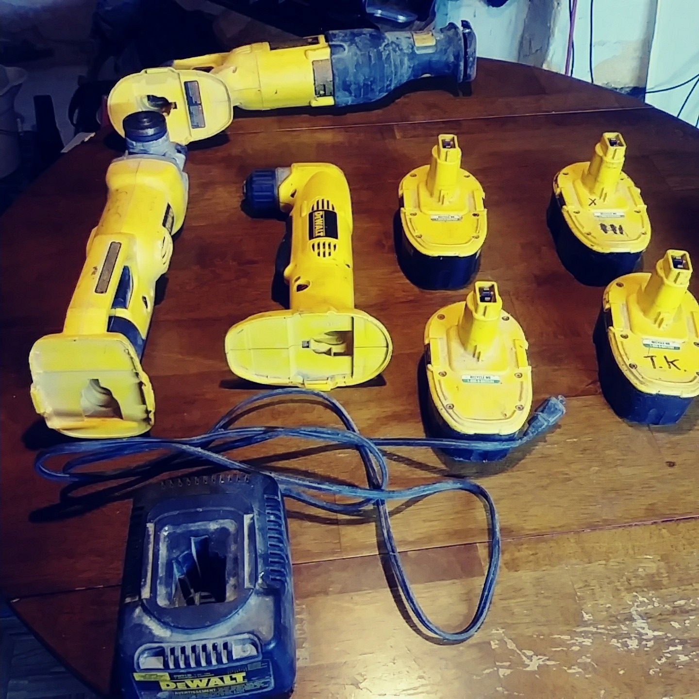 DeWalt drill grinder and saw saw..