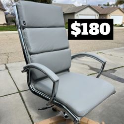 Brand New. Light Grey/chrome High Back Executive Office Chair. Retails Around $400. Fully assembled 