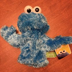 NWT Sesame Street Gund Cookie Monster Puppet Plush Stuffed Animal Toy