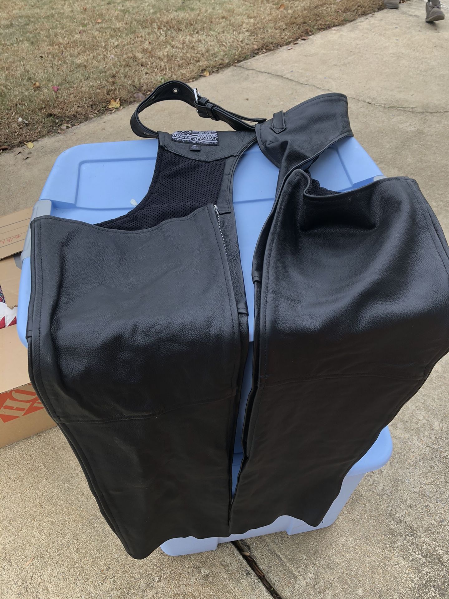 Brand new leather chaps size medium