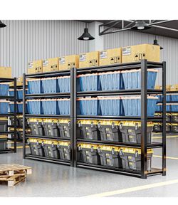72" H Adjustable Garage Shelving 2500LBS Storage Shelves 5-Tier Heavy Duty Metal Shelves Organization Utility Industrial Shelves Rack for Garage Wareh