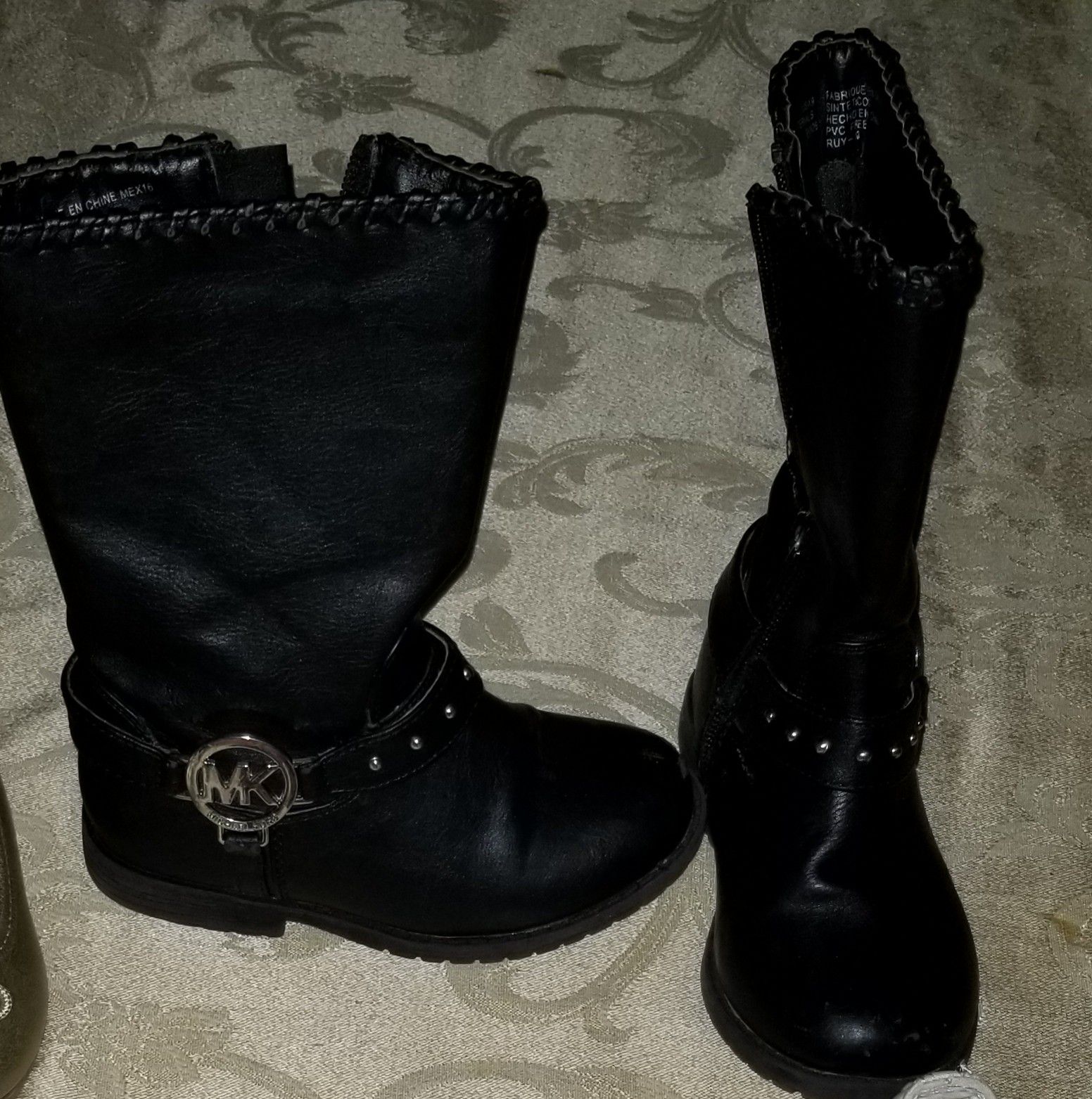 Size 8 1/2 Michael Kors black boots fits toddler