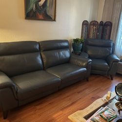 Leather Couches Recliner And Recliner Chair Electrical Recline W/ USB Ports