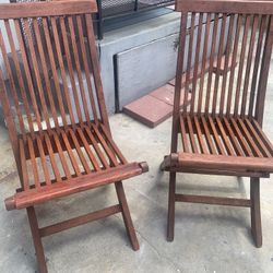(2) Teak Chairs . Reduced From $125