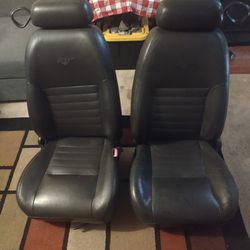 Mustang Black Leather Seats 79 To 2004 Parts