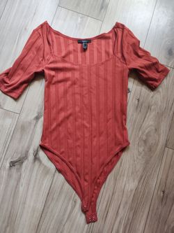 Orange bodysuit top