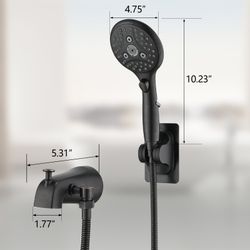 Oil Rubbed Bronze Handheld Shower Head with Tub Spout