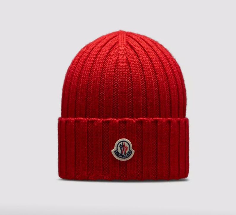 Red Moncler Beanie Ships In 1 Day
