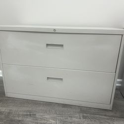 Used Metal Filing Cabinet - 2 Drawers - 42x38 inches - Pickup Only